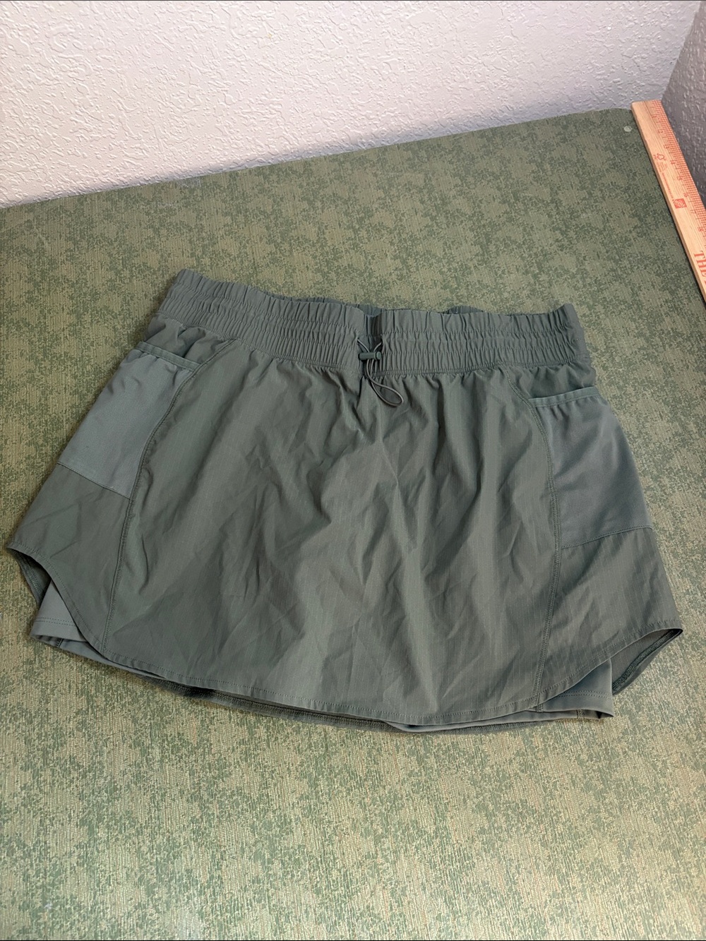 tek gear Olive Green Athletic Skort with Drawstring NWOT